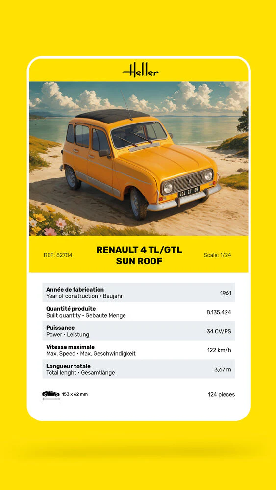 Renault 4 TL/GTL Sun Roof 1:24 - Image 6
