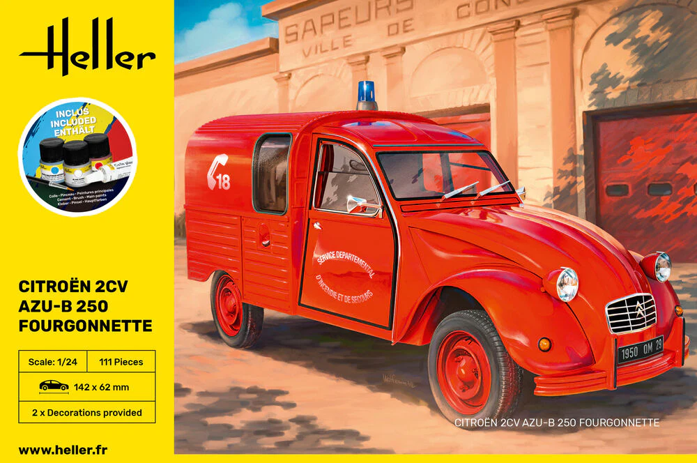 STARTER KIT Citroen 2CV AZU-B 250 Fourgonnette 1:24 - Image 3