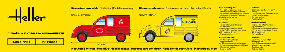 STARTER KIT Citroen 2CV AZU-B 250 Fourgonnette 1:24 - Image 5
