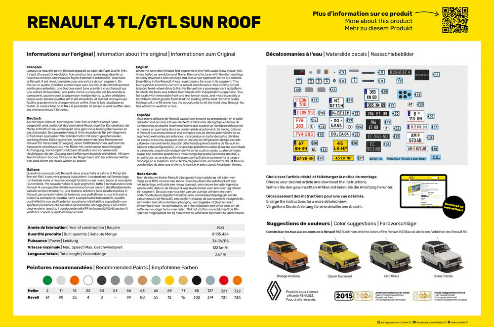 STARTER KIT Renault 4 TL/GTL Sun Roof 1:24 - Image 4