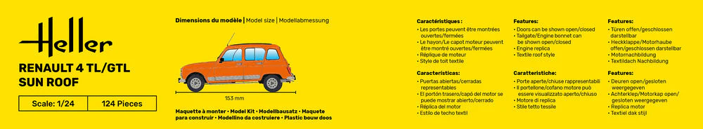 STARTER KIT Renault 4 TL/GTL Sun Roof 1:24 - Image 5