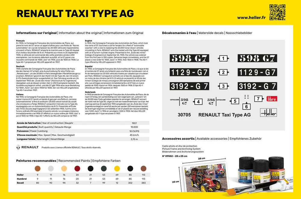 STARTER KIT Renault Taxi Type AG 1:24 - Image 4