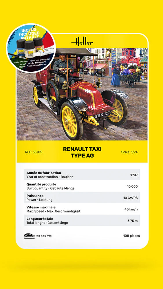 STARTER KIT Renault Taxi Type AG 1:24 - Image 7