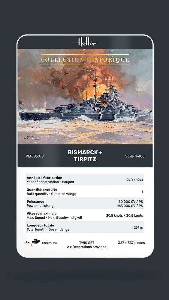 Twin Set Bismarck + Tirpitz 1:400 - Image 6