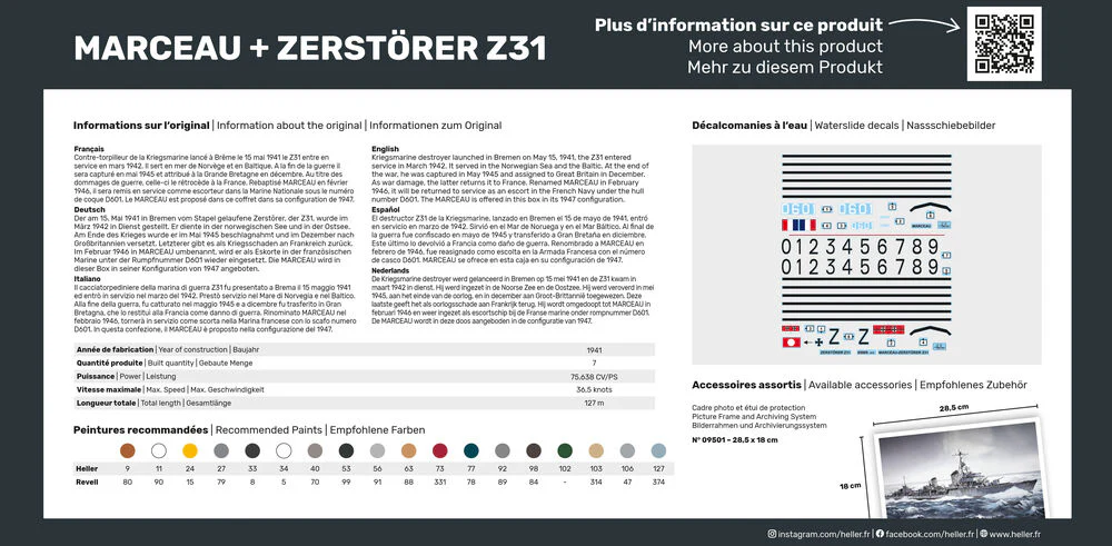 Twin Set Marceau + Zerstörer Z31 1:400 - Image 4