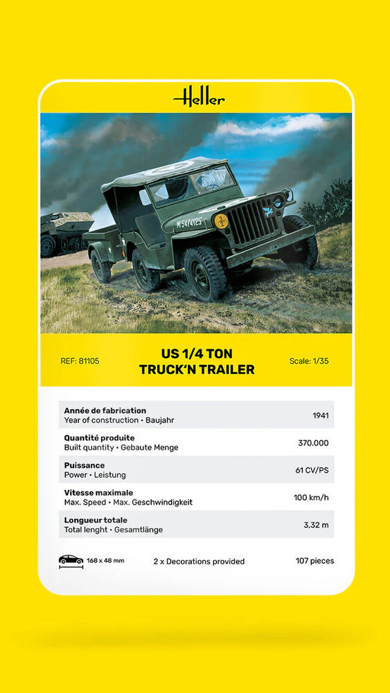 US 1/4 Ton Truck 'n Trailer 1:35 - Image 7